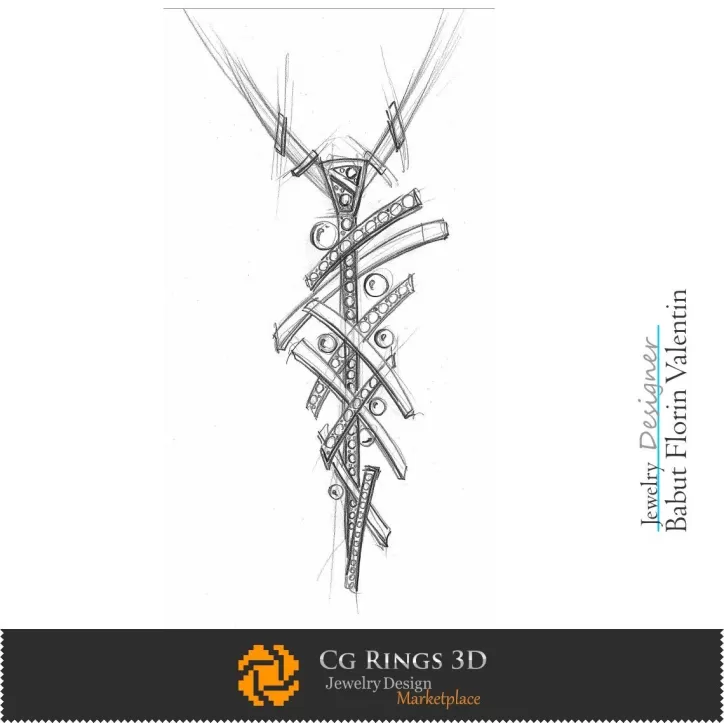 Sketch Pandative Dance - Design di Gioielli