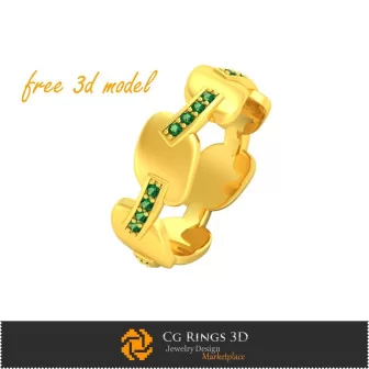 Anello - Modello 3D gratuito Casa, Gioielleria 3D CAD, Gioielli 3D gratuiti, Anelli 3D CAD, Anelli alla moda 3D, Anelli 3D