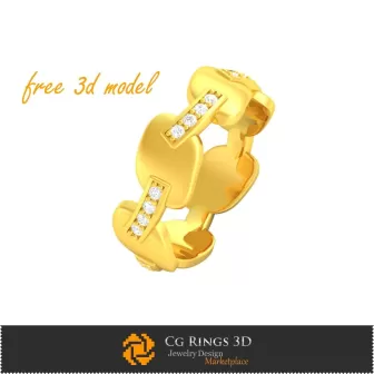 Ring - Free 3D Model Home, Jewelry 3D CAD, Free 3D Jewelry, Rings 3D CAD , Fashion Rings 3D, Free 3D Rings 