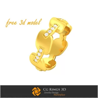 Ring - Free 3D Model Home, Jewelry 3D CAD, Free 3D Jewelry, Rings 3D CAD , Fashion Rings 3D, Free 3D Rings 