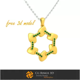 Colgante - Modelo 3D Gratis Joyería 3D CAD, Joyería 3D Gratis, Colgantes 3D CAD, Colgantes de Diamante 3D