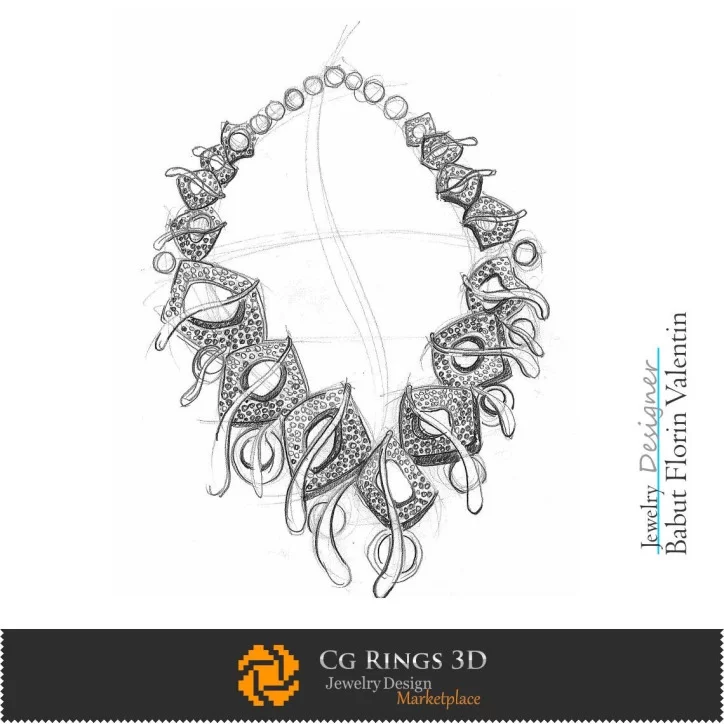 Necklace Sketch-Jewelry Design