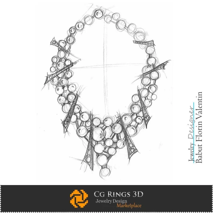 Necklace Sketch-Jewelry Design