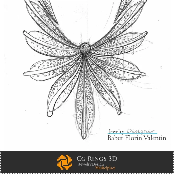 Boceto de Collar - Diseño de Joyas