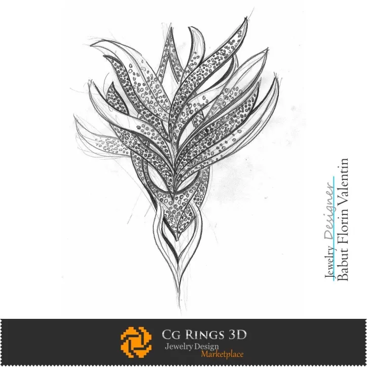 Boceto de Colgante - Diseño de Joyas