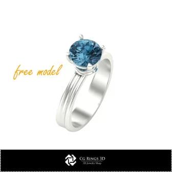 3D CAD Jewel Ring - Free 3D Model Home, Jewelry 3D CAD, Free 3D Jewelry, Rings 3D CAD , Solitaire Rings 3D