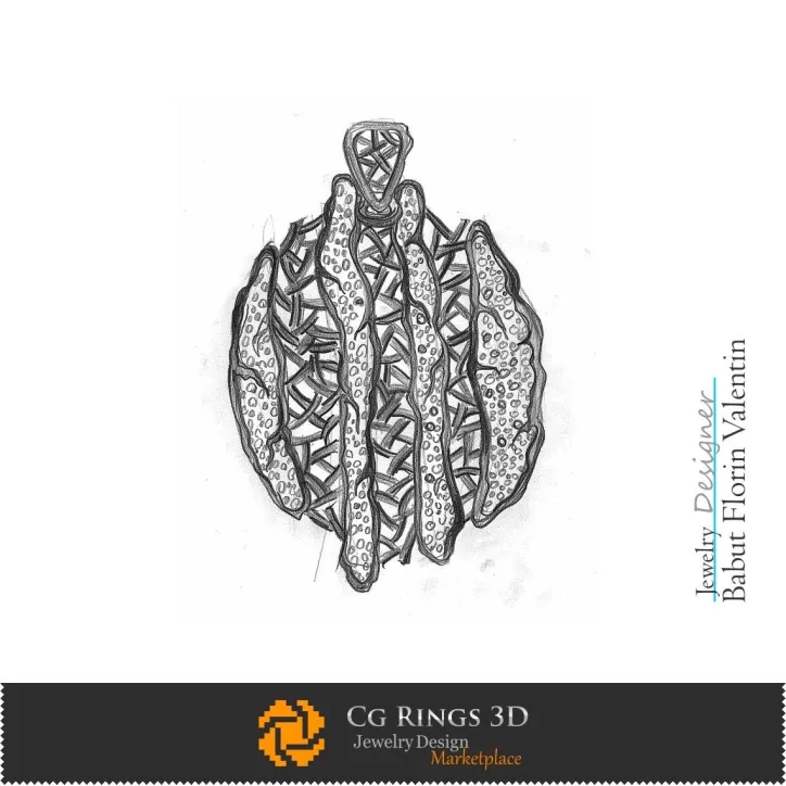 Boceto de Colgante-Diseño de Joyería