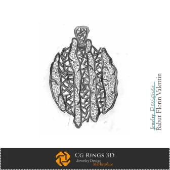 Schizzo Pendente-Design Gioielli-Schizzi di Gioielli