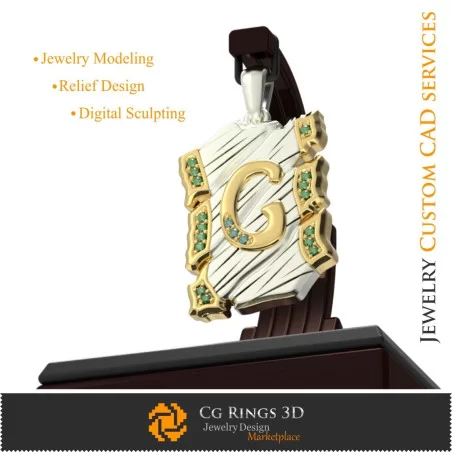 Pandativ cu Initiala G - 3D CAD