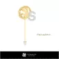 Spilla 3D con Lettera S