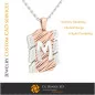 Pendentif avec lettre M - CAO 3D