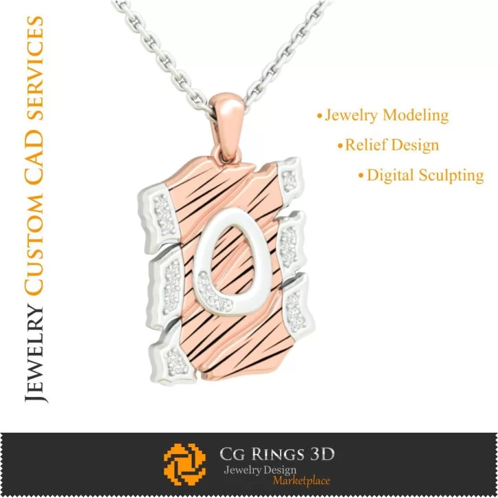 Pendant With Letter O - 3D CAD