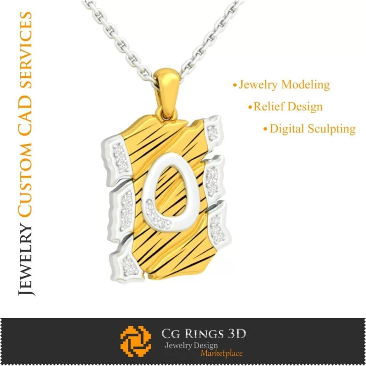 Pendant With Letter O - 3D CAD