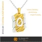 Pendant With Letter O - 3D CAD