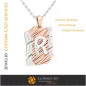 Pendentif avec la lettre R - CAO 3D