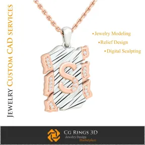 Pendant With Letter S - 3D CAD