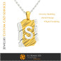 Pendant With Letter S - 3D CAD