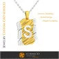 Pendant With Letter S - 3D CAD