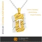 Pendant With Letter T - 3D CAD