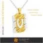 Pendant With Letter V - 3D CAD