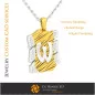 Pendant With Letter W - 3D CAD