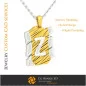 Pendant With Letter Z - 3D CAD