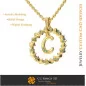 Colgante con letra C - CAD 3D