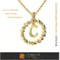 Pendant With Letter C - 3D CAD Pendant With Letter C - 3D CAD