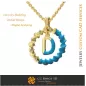 Pendant With Letter D - 3D CAD Pendant With Letter D - 3D CAD