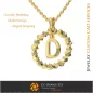 Pendant With Letter D - 3D CAD Pendant With Letter D - 3D CAD