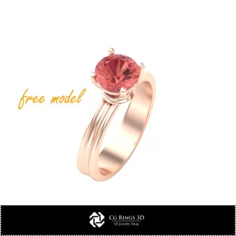 3D CAD Jewel Ring - Free 3D Model Home, Jewelry 3D CAD, Free 3D Jewelry, Rings 3D CAD , Solitaire Rings 3D