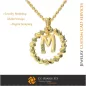 Pendentif avec la lettre M - CAO 3D