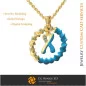 Ciondolo con lettera X - CAD 3D