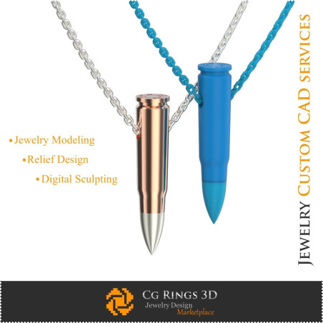 Bullet Pendant - 3D CAD