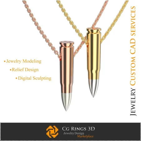 Bullet Pendant - 3D CAD