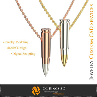Bullet Pendant - 3D CAD  Jewelry 3D CAD, Pendants 3D CAD , 3D Diamond Pendants