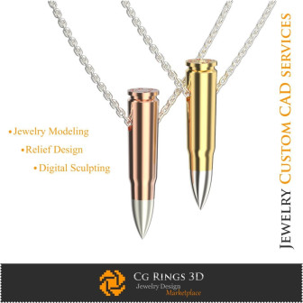 Bullet Pendant - 3D CAD  Jewelry 3D CAD, Pendants 3D CAD , 3D Diamond Pendants