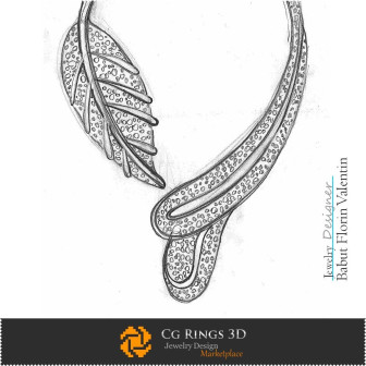 Necklace Sketch-Jewelry Design Concept Jewelry Sketches