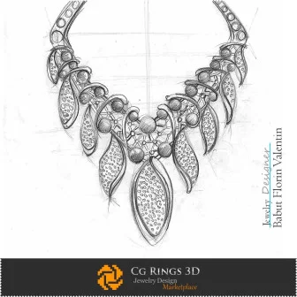 Necklace Sketch-Jewelry Design Concept Jewelry Sketches