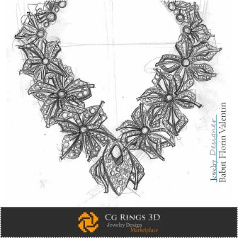 Necklace Sketch-Jewelry Design Concept Jewelry Sketches