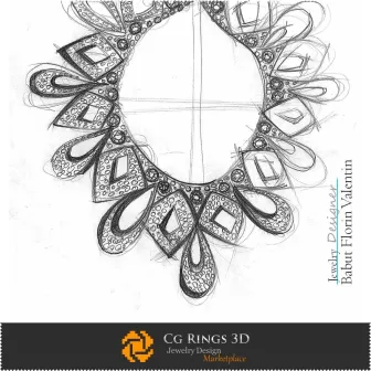 Croquis de Collier-Bijoux Design Concept Croquis de Bijoux