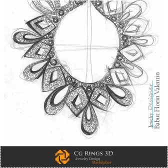 Necklace Sketch-Jewelry Design Concept Jewelry Sketches