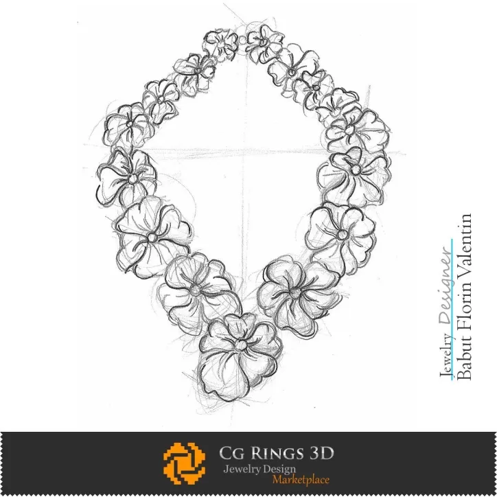 Boceto de collar - Diseño de joyería