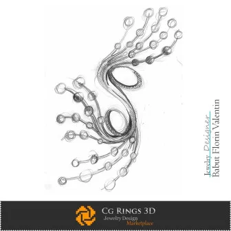 Boceto de broche - Diseño de joyas Bocetos de joyería