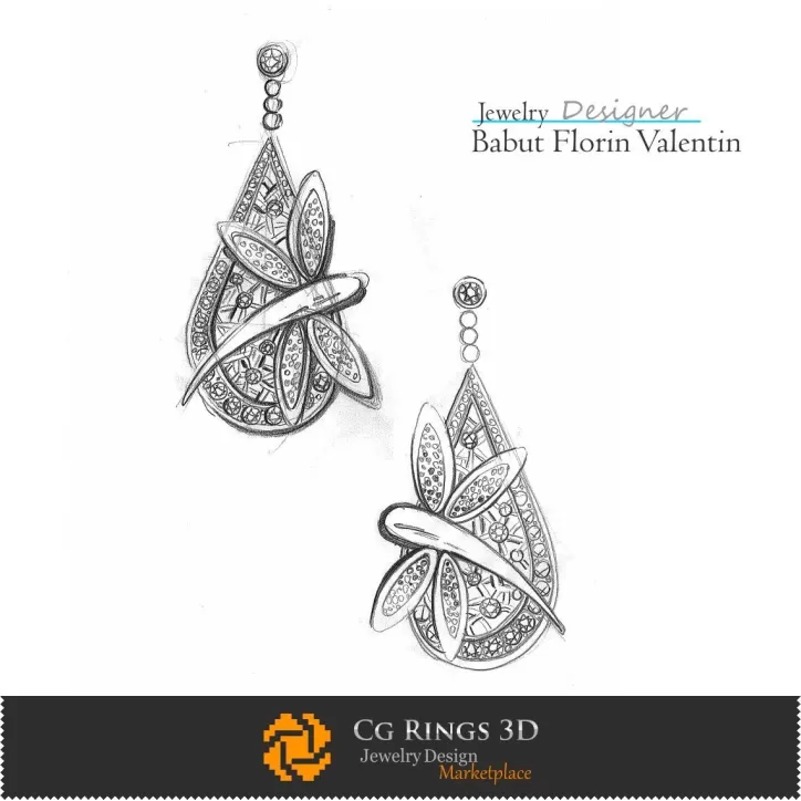 Bozzetto Orecchini-Design Gioielli