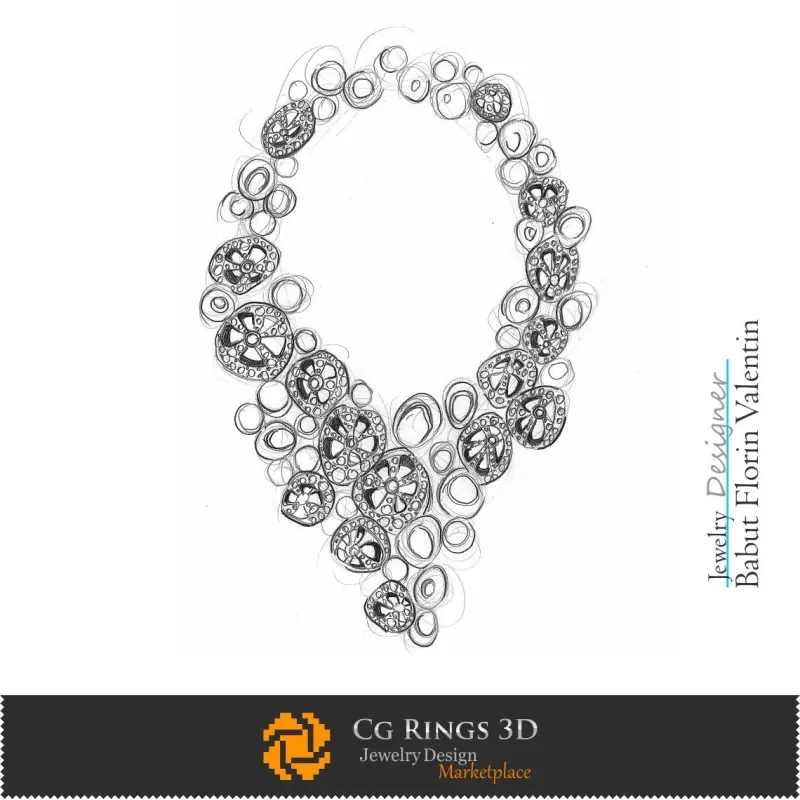 Schizzo di collana - Design di gioielli Schizzo di collana - Design di gioielli