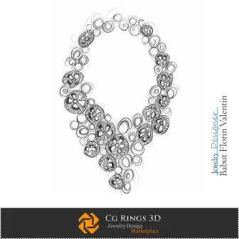 Boceto de collar-Diseño de joyería-Bocetos de joyería