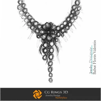 Disegno Collana - Progetto Gioielli Schizzi di Gioielli