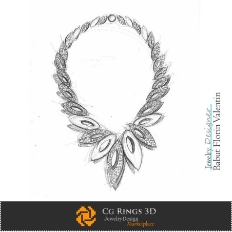 Necklace Sketch-Jewelry Design Jewelry Sketches