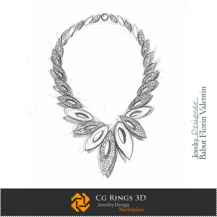 Necklace Sketch-Jewelry Design